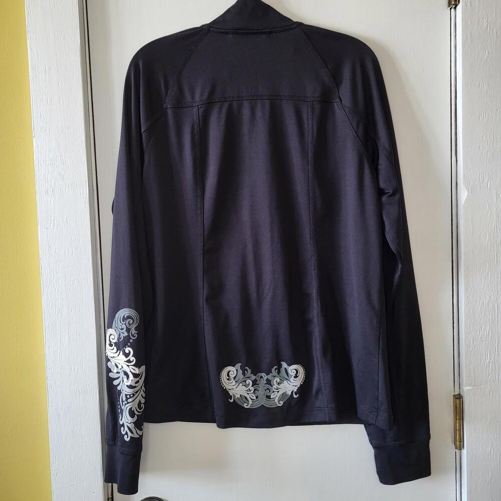 tek gear Black Women's Lightweight Jacket with Silver Scroll Accents
